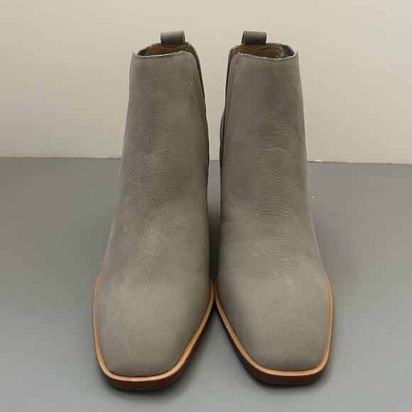 NYDJ JoleneGo Suede Block Heel Boots Women Sz 6.5 Color Taupe - Picture 2 of 12